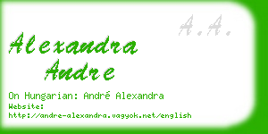 alexandra andre business card