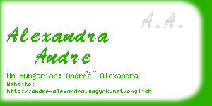 alexandra andre business card